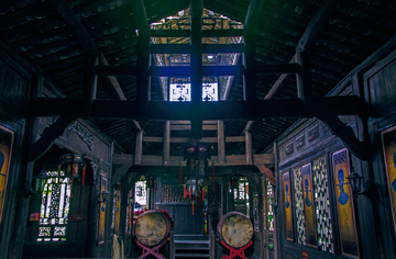 西直门教堂内景,教堂顶棚