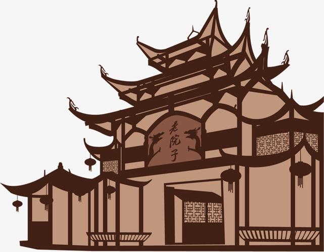矢量手绘_矢量手绘张家界老院子png素材-90设计